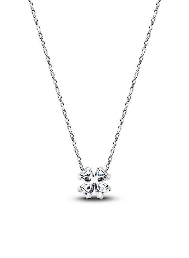 PANDORA Sparkling Lucky Clover Pendant Necklace - Image 2